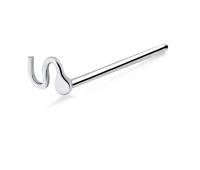 Snake Silver Straight Nose Stud NSKA-720